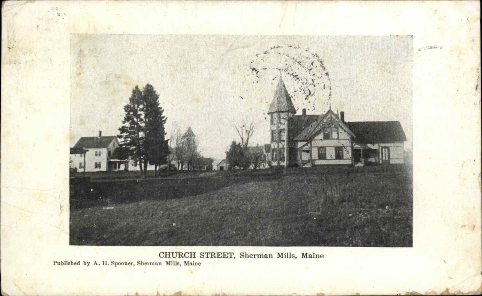 Sherman Mills Maine ME Postcard