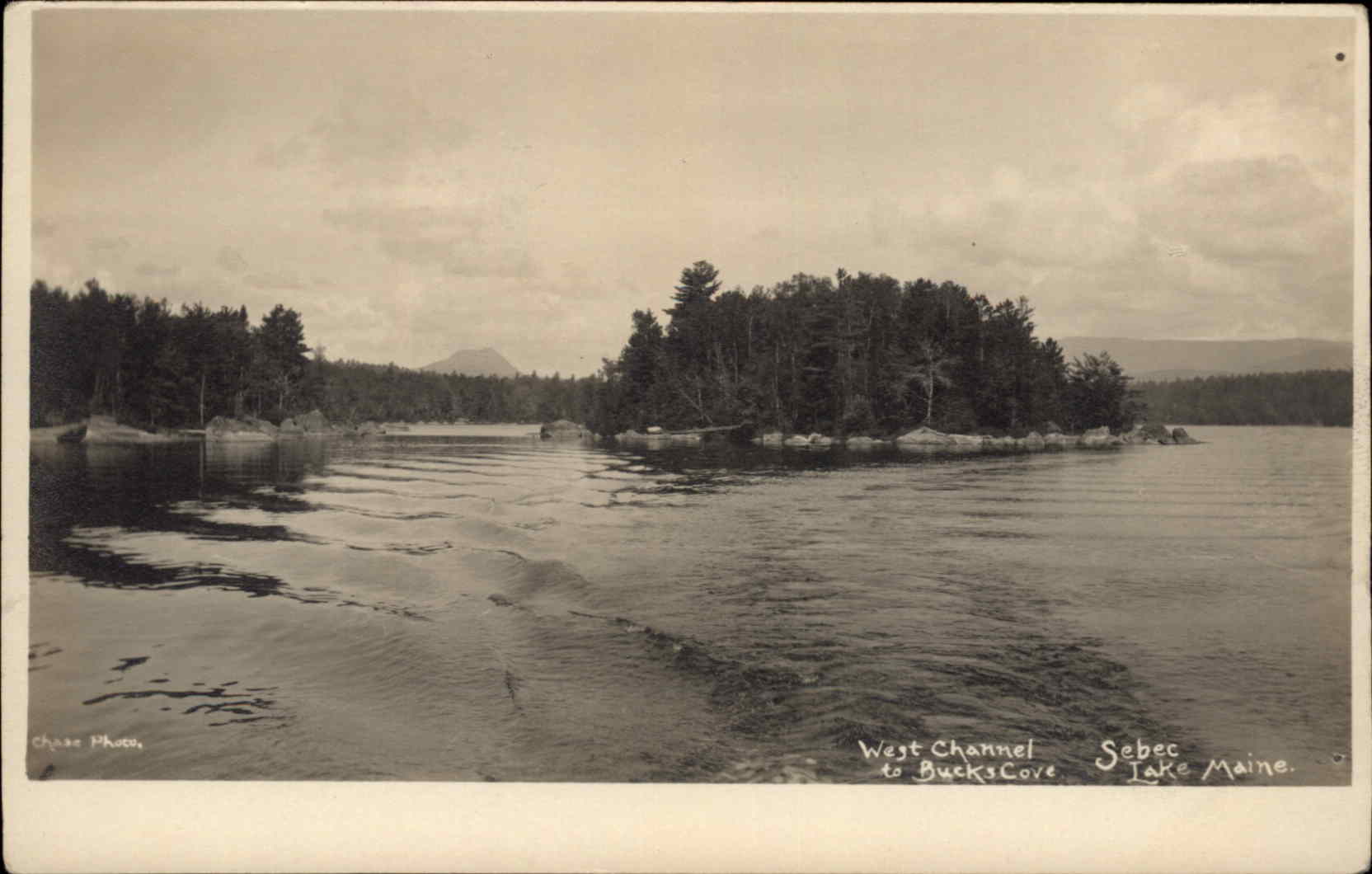 Sebec Lake Maine ME RPPC Real Photo Postcard