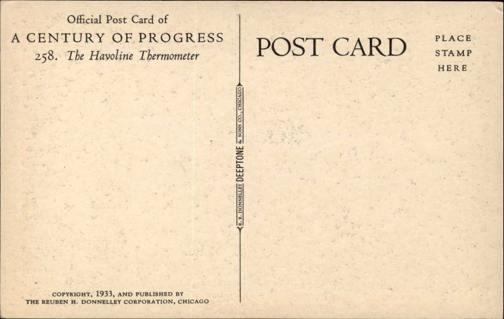 Chicago Illinois IL Chicago World's Fair 1933 - Century of Progress Postcard - Image 2