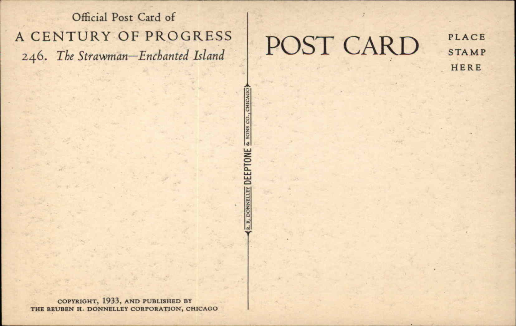 Chicago Illinois IL Chicago World's Fair 1933 - Century of Progress Postcard - Image 2