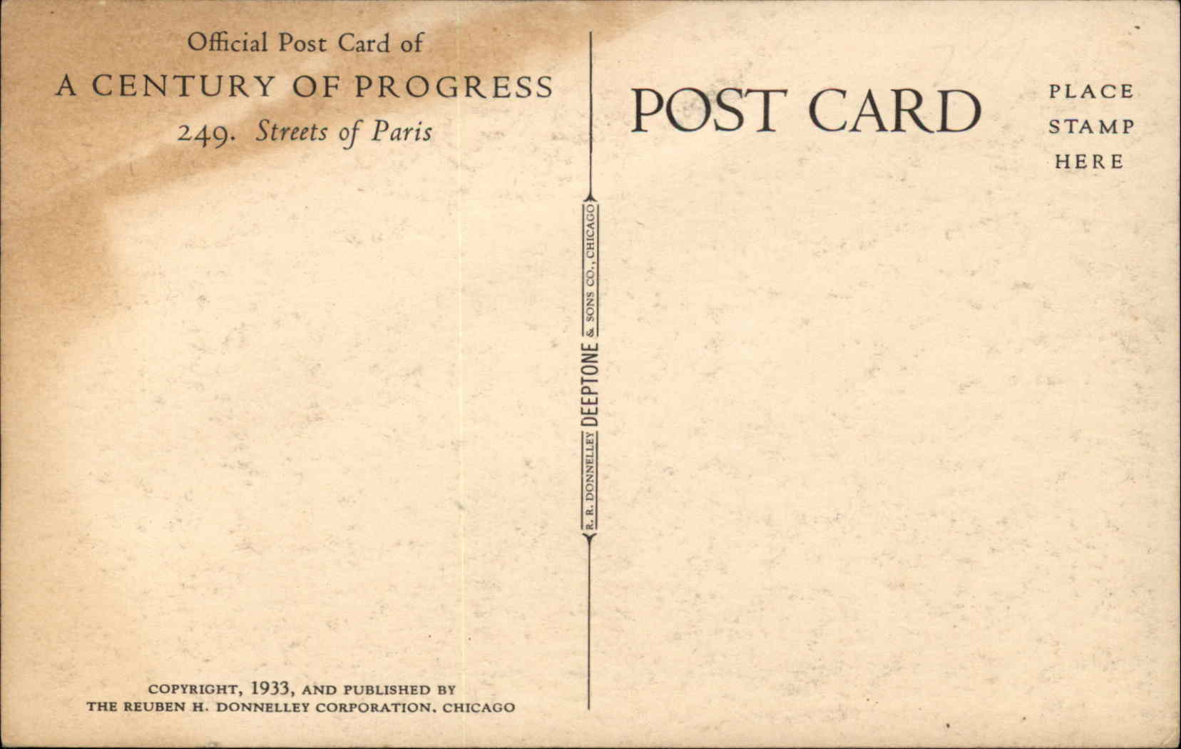 Chicago Illinois IL Chicago World's Fair 1933 - Century of Progress Postcard - Image 2