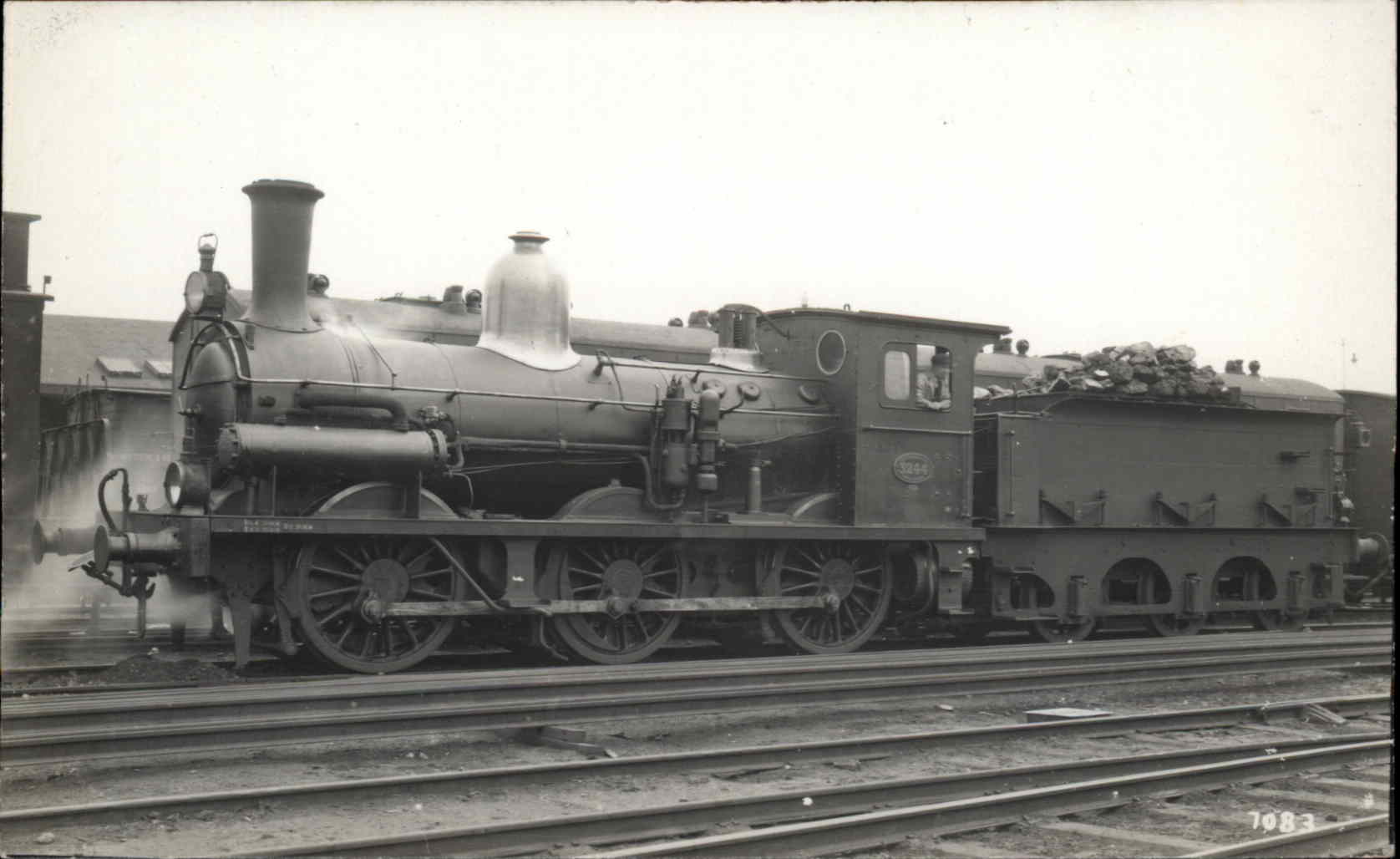 Train RPPC Real Photo Postcard