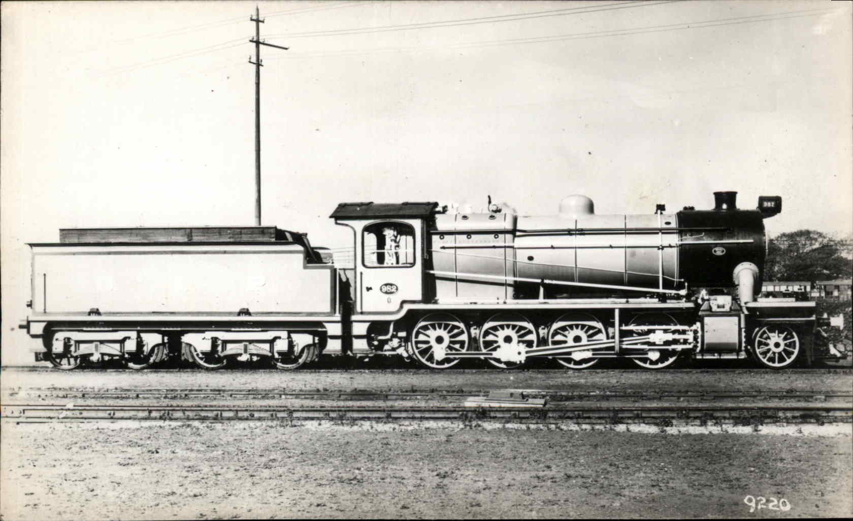 Train RPPC Real Photo Postcard