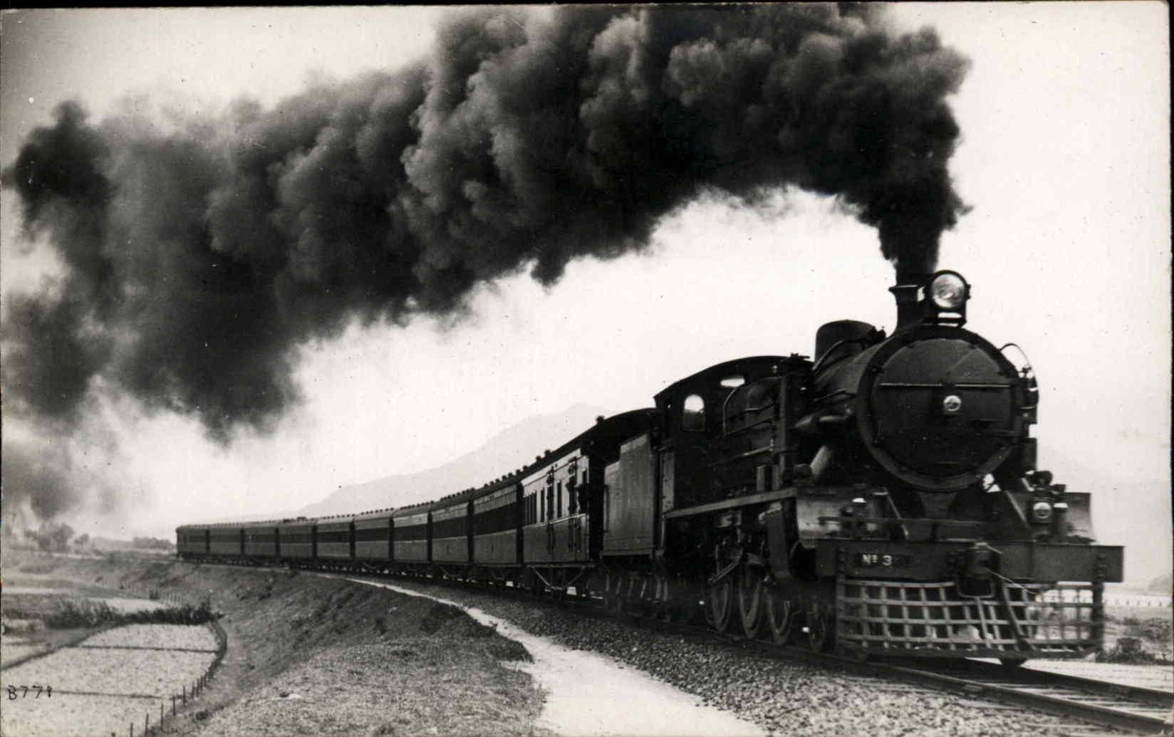 Train RPPC Real Photo Postcard