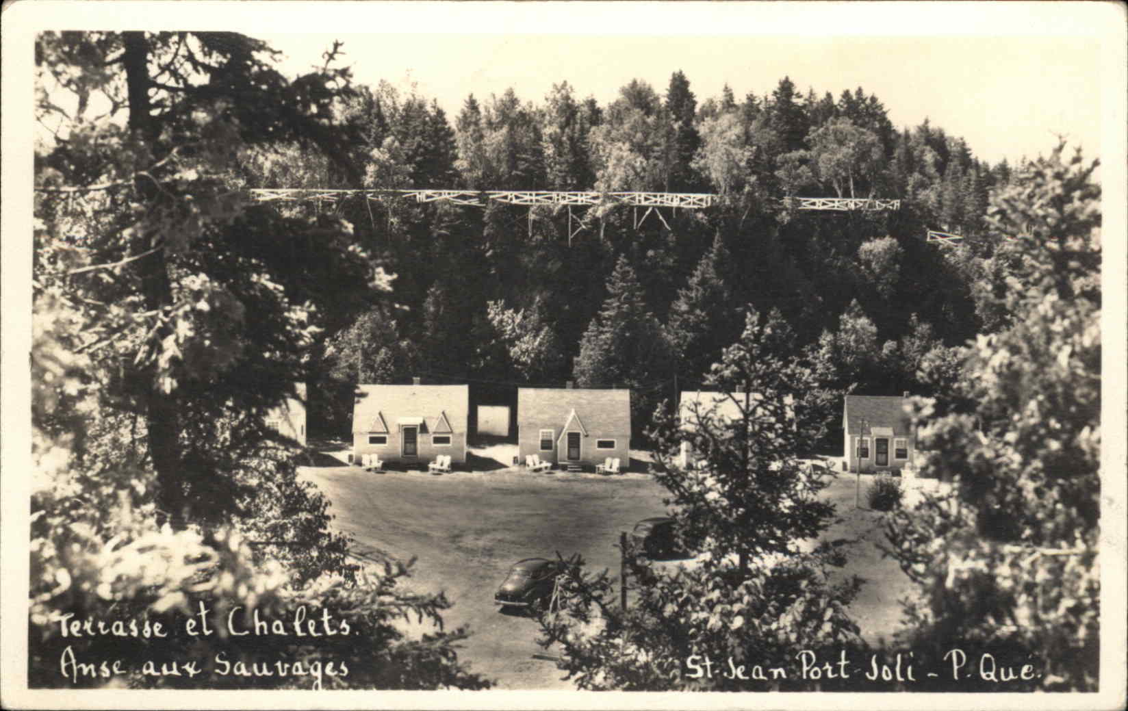 St Jean Quebec Canada Motel RPPC Real Photo Postcard