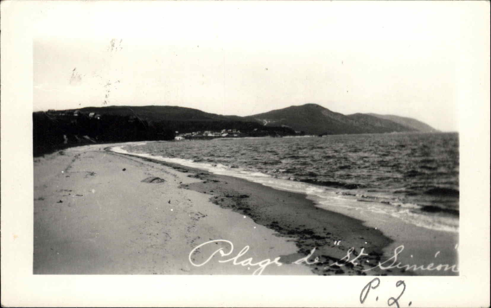 Quebec Canada Beach RPPC Real Photo Postcard