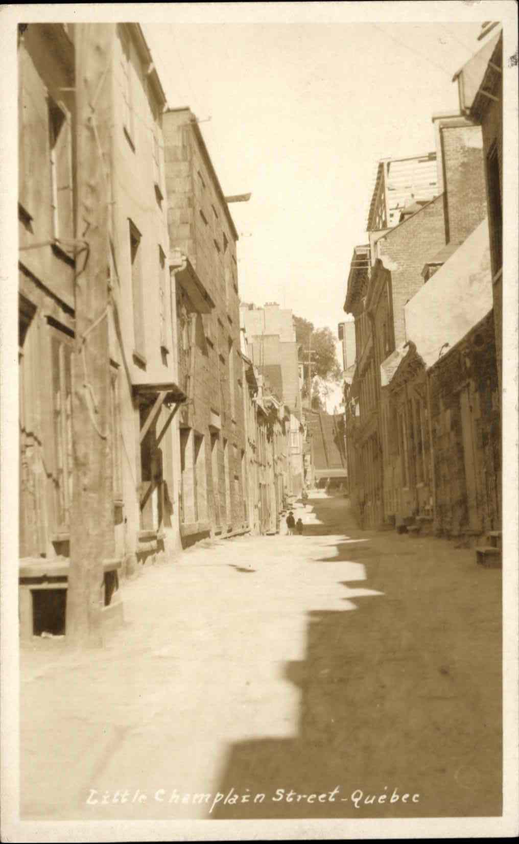 Quebec City Quebec Canada Street Scene RPPC Real Photo Postcard
