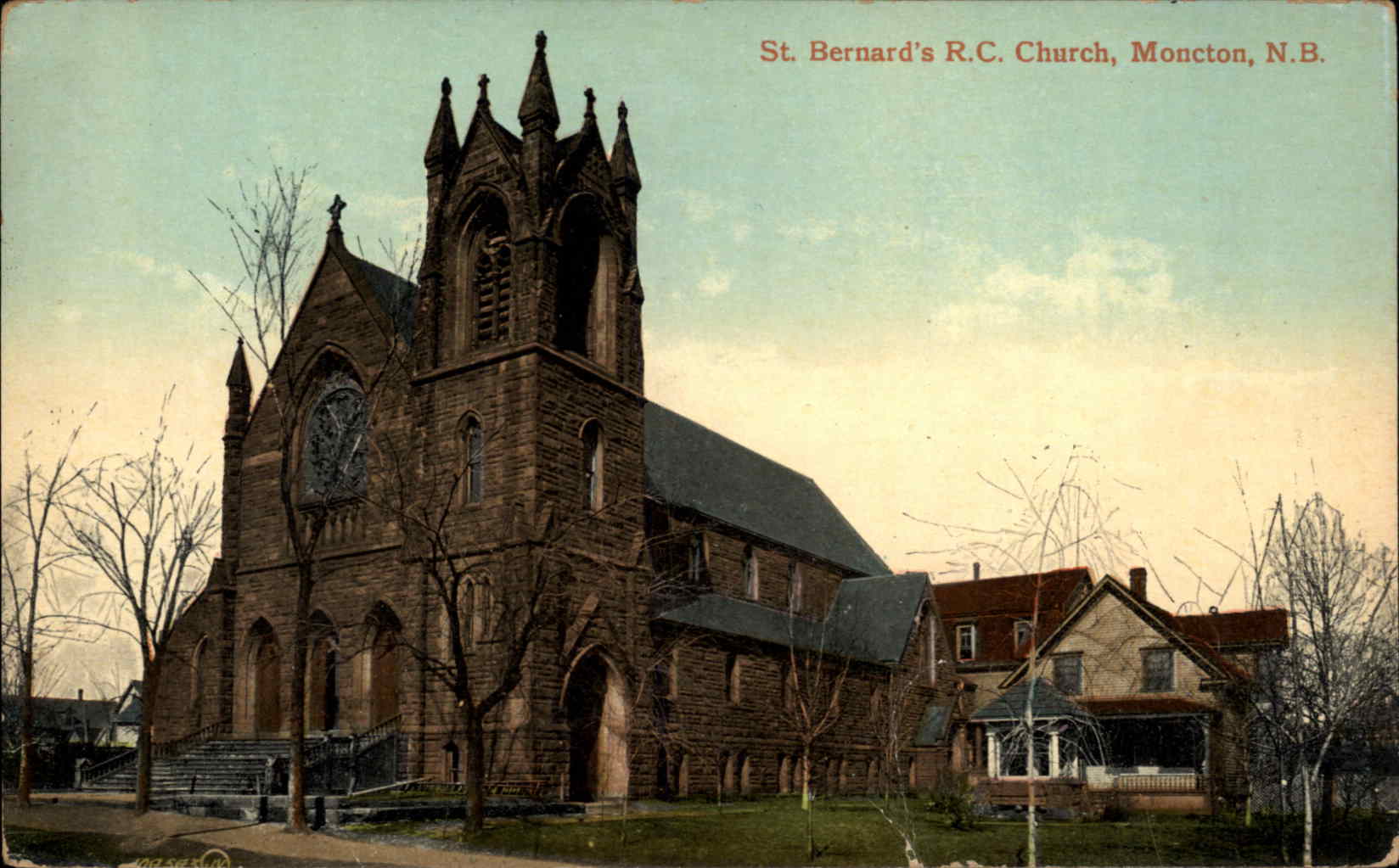 Moncton New Brunswick Canada Church Postcard