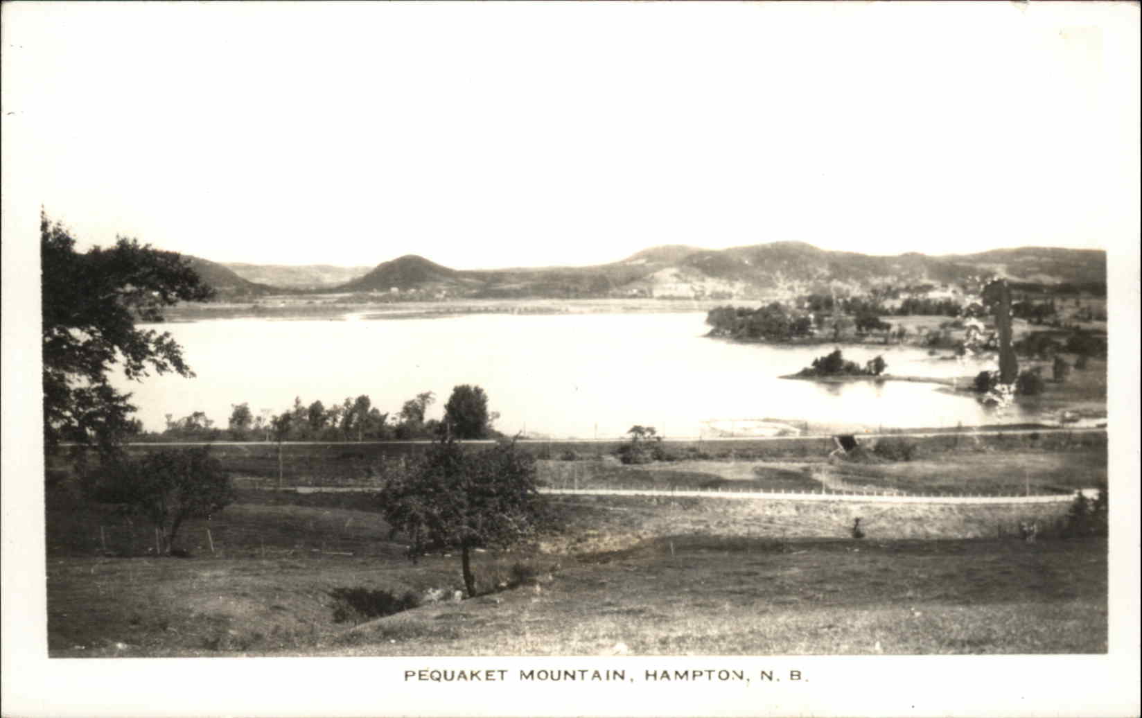 Hampton New Brunswick Canada Bird's Eye View RPPC Real Photo Postcard