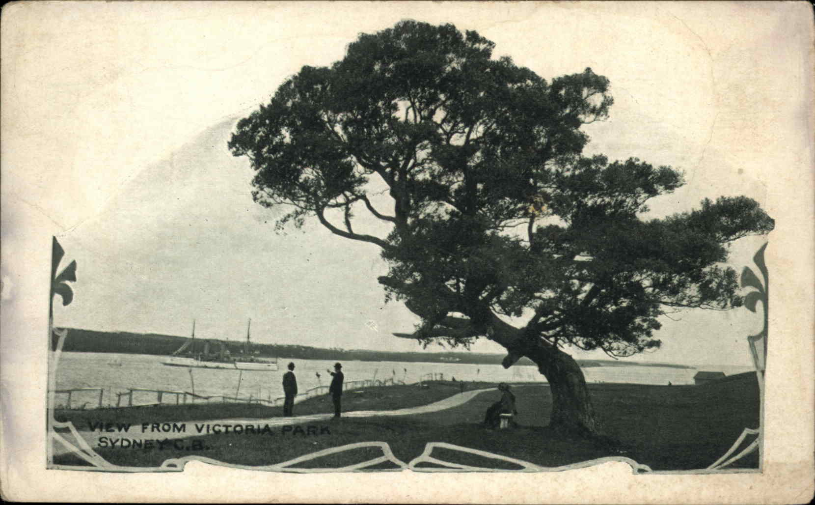 Sydney Nova Scotia Canada Park Boat Postcard