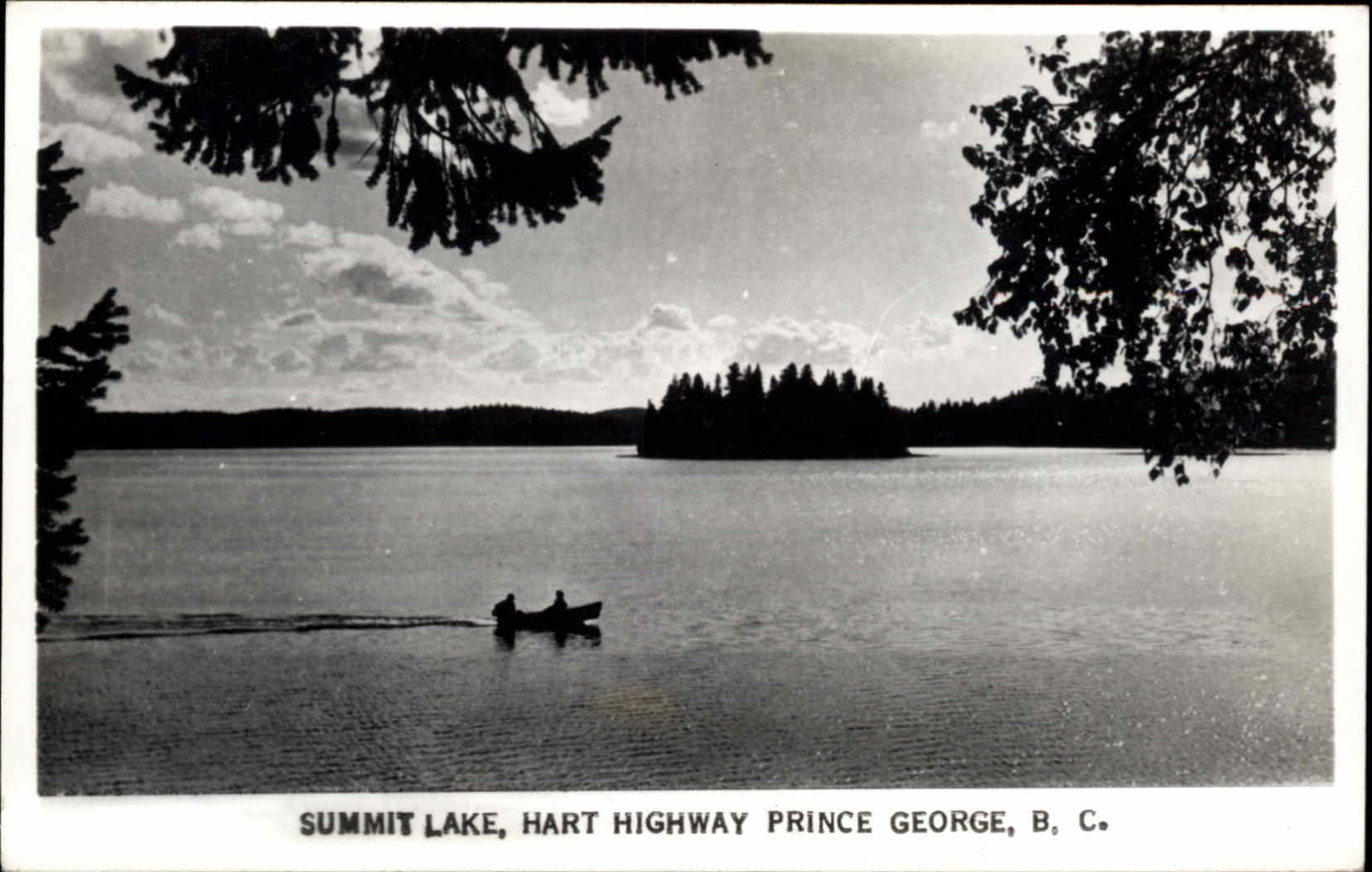 Prince George British Columbia Canada Boat Lake RPPC Real Photo Postcard
