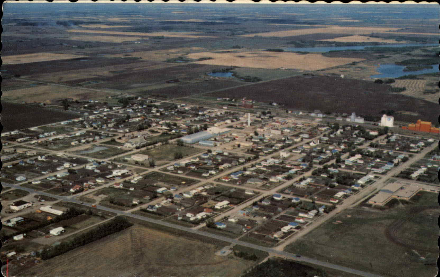 Wakaw Saskatchewan Canada Bird's Eye View Postcard