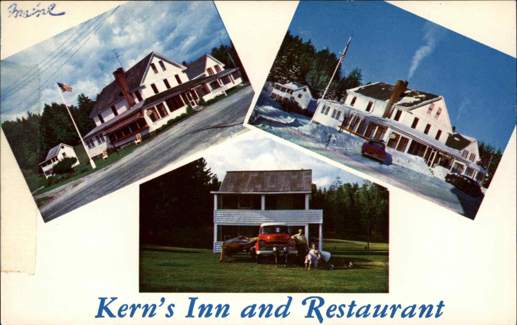 Eustis Maine ME Motel Restaurant Postcard