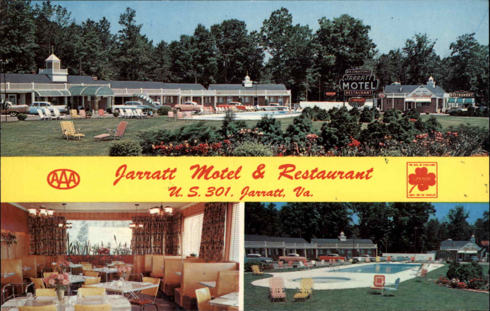 Jarratt Virginia VA Motel Postcard