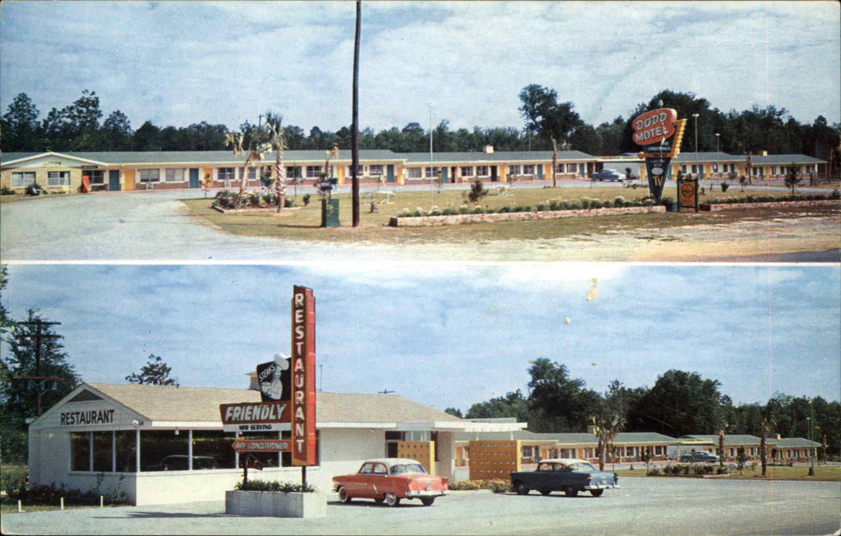Statesboro Georgia GA Motel Car Postcard