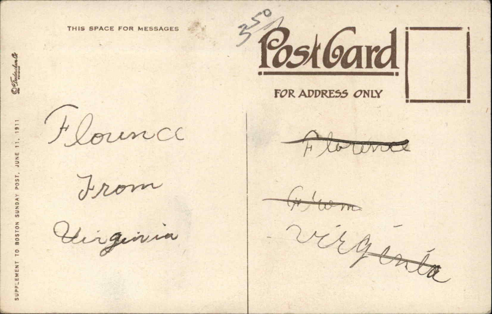 Women Baseball Term Series Love Romance A Shut Out 222-11 Postcard - Image 2